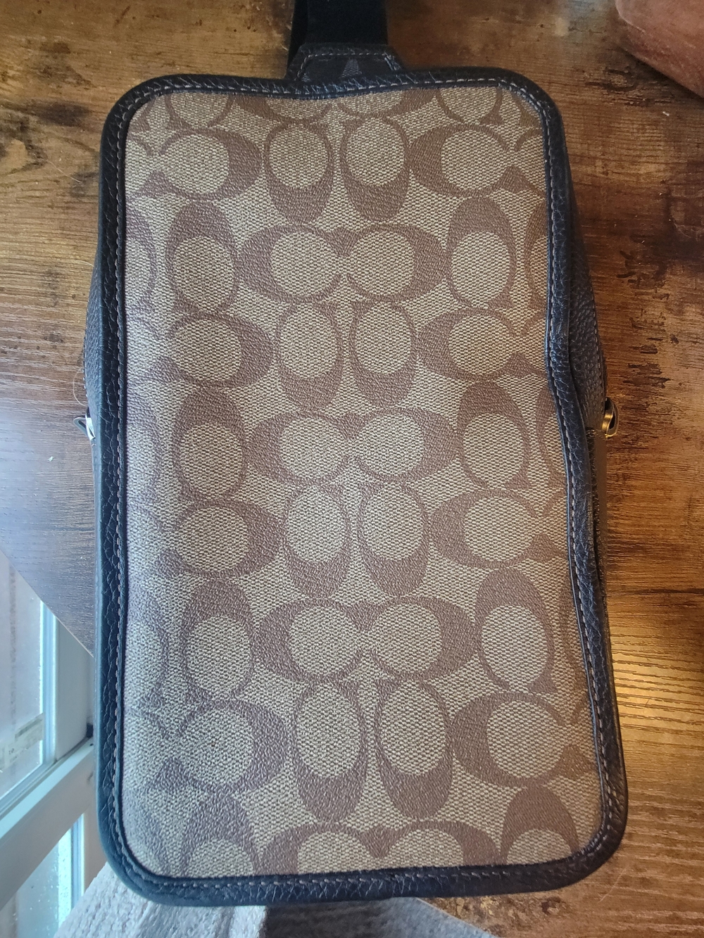 Coach Signature Brown Crossbody Sling Bag
